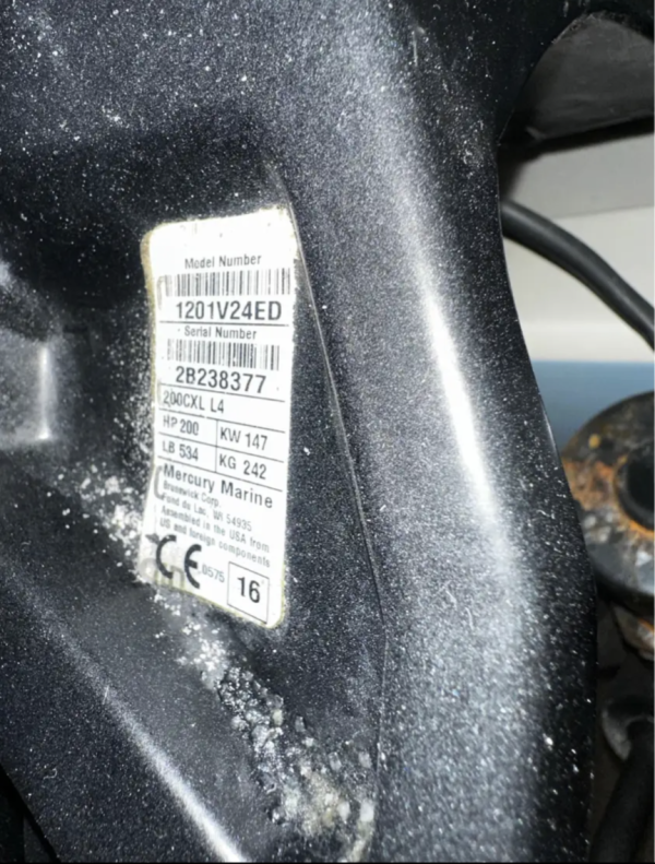 2017 Mercury Twin Verado 200 HP outboard motors - Image 7